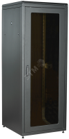 Шкаф сетевой 19' LINEA N 42U 800х800мм стеклянная передняя дверь задняя металлическая черный