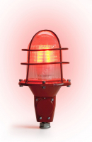 Светильник СДЗО-05-1 прозрачный со светодиодной   зеленой лампой 85-240В без решетки
