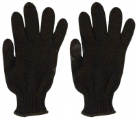 Перчатки вязаные утепленные, полушерстяные, двойной вязки (3 нити)