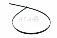 Хомут-стяжка кабельная нейлоновая 700x9,0 мм, черная, упаковка 100 шт