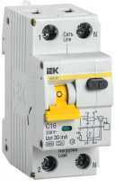 Выключатель автоматический дифференциальный АВДТ-32 1п+N 16А 30мА С(Электронный)
