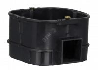 Коробка установочная КМТ-010-003 для твердых стен усиленная 60х60х43 полипропилен черная винты IP20 