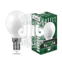 Лампа светодиодная LED 9вт Е14 белый матовый шар