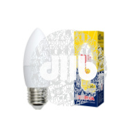 Лампа светодиодная LED-C37-7W/WW/E27/FR/NR Форма свеча, матовая. Серия Norma. Теплый белый свет (300
