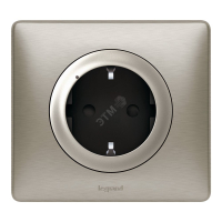 Celiane with NETATMO Умная розетка 2К+З 16А 230В. Цвет Титан. Рамка Титан.