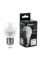 Лампа светодиодная LED 6вт Е27 теплый матовый шар Feron.PRO OSRAM