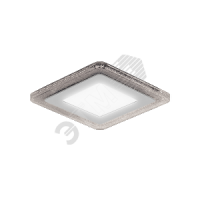 Светодиодный светильник ДВО-6+3W, Bubbles BL323 Квадр. LED 4000K, 540лм,143x143мм, ?110 Gauss