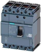 Выключатель в литом корпусе 3VA1 IEC типоразмер 160 класс отключающей способности M ICU=55кА 415В 4P