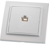 PST00-9007-01 Розетка компьютерная 1-местная RJ-45, серия Эрна, белая
