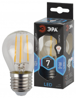 Лампа светодиодная филаментная F-LED P45-7W-840-E27 (филамент, шар, 7Вт, нейтр, E27 (10/100/3000) ЭР