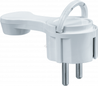 Вилка Navigator 61 365 NCA-PL06-16A-E-WH плоская с/з белая