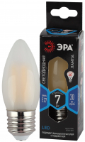 Лампа светодиодная F-LED B35-7W-840-E27 frost  (филамент, свеча мат, 7Вт, нейтр, E27) (10/100/5000) 