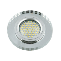 DLS-L127 GU5.3 CHROME/GLASSY Светильник декоративный встраиваемый, серия Luciole. Без лампы, цоколь 