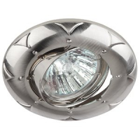 Светильник встраиваемый литой поворотный KL69A SN  MR16,12V/220V, 50W сатин никел (100/2100) ЭРА