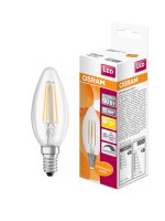 Лампа светодиодная LED 5Вт E14 CLB60D тепло-бел, Filament диммируемая,прозр.свеча OSRAM