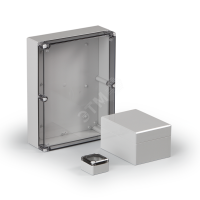 Cubo D 160 x 240 x 91 мм, глухая стенка, прозрачная крышка, PC, IP 66/67