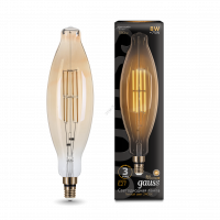Лампа светодиодная LED 8Вт Е27 2400К 780Лм Vintage Filament BT120 120*420mm Golden Gauss
