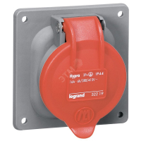 Розетка встраиваемая IP44 3К+H+З 400v 32А Hypra