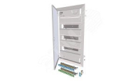 Щит компактный, встраиваемое исполнение, 3 ряда, стальная дверь, KLV-36UPS-F