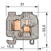 Клемма DR4/8.P.ADO 4мм.кв. земля