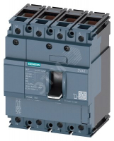 Выключатель в литом корпусе 3VA1 IEC типоразмер 160 класс отключающей способности M ICU=55кА 415В 4P