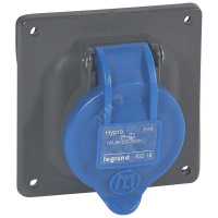 Розетка встраиваемая IP44 2К+З 230v 16А Hypra