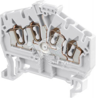Клемма пружинная D2.5/5.I 4L 2.5мм.кв серая