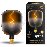 Лампа светодиодная LED-5W E27 200lm 1800K 140*204mm Filament V140-DC Black-Clear 5W E27 200lm 1800K 
