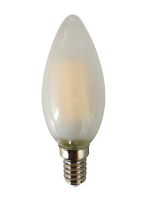 Лампа сетодиодная декоративная LED 6w E14 4000K свеча матовая филамент 230/50 Jazzway