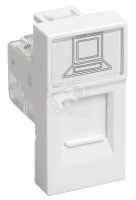 Розетка компьютерная RJ45 UTP категория 5e 1 модуль