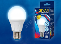 LED-A60 10W/6500K/E27/FR/DIM PLP01WH Лампа светодиодная, диммируемая. Форма «А», матовая. Серия Ярка