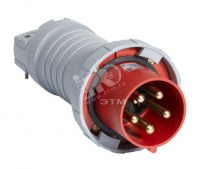 Вилка кабельная 363P 7W 63А 3P +E IP 67 7ч
