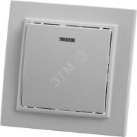 PSW10-9001-01 Выключатель 1-клавишный c индикатором, 220V, 10А, серия Эрна, белый