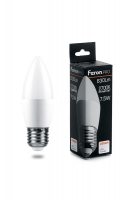 Лампа светодиодная LED 7.5вт Е27 теплый матовая свеча Feron.PRO OSRAM