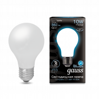 Лампа светодиодная LED 10Вт 230в, E27 Filament OPAL, A60, белый, Gauss