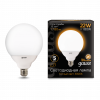 Лампа светодиодная LED 22Вт 3000K G120 E27 Gauss