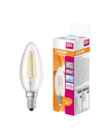 Лампа светодиодная LED 6Вт E14 CLB75 белый, Filament прозр.свеча OSRAM
