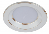 KL LED 15-9 WH/GD Точечные светильники ЭРА светодиодный круглый''золотая окантовка'' 9W 4000K, белый