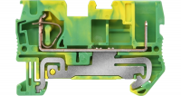 HYBRID PE TERMINAL, PLUG AND SPRING CONNECTION, SECTION 0.08 - 4 MM2, WIDTH 6.2 MM, COLOR:GREEN-YEL