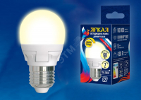 LED-G45 7W/3000K/E27/FR/DIM PLP01WH Лампа светодиодная, диммируемая. Форма «шар», матовая. Серия Ярк