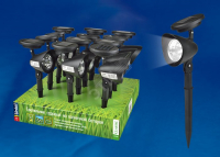 Светодиодный садовый светильник USL-C-691/PT270 FLASH SET12 на солнечной батарее  Белый свет.  1*AA 