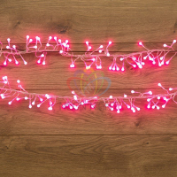Гирлянда мишура LED 3м 288LED розовый