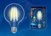 LED-G95-10W/3000K/E27/CL PLS02WH Лампа светодиодная. Форма ''шар'', прозрачная. Серия Sky. Теплый бе