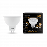 Лампа светодиодная LED 5вт 220в GU5.3 теплый Gauss