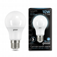 Лампа светодиодная LED 10Вт E27 4100K A60 Gauss