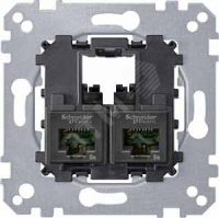 Коннектор 2хRJ45 CAT6 UTP Merten