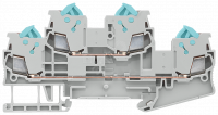 TWO-TIER TERMINAL WITH QUICK CONNECTION, SECTION: 0.25-1.5 MM2, WIDTH: 5.2 MM, COLOR: BLUE