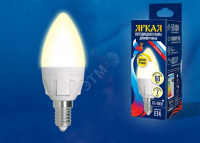 LED-C37 7W/3000K/E14/FR/DIM PLP01WH Лампа светодиодная, диммируемая. Форма «свеча», матовая. Серия Я