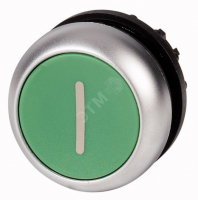 Головка кнопки без фиксации зеленый обозначение I, M22-D-G-X1