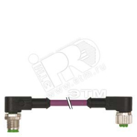 BUS КАБЕЛЬ, FOR PROFIBUS PREASSEMBLED BOTH SIDES 2 X M12 ANGLED 3-CORE, SHIELDED LENGTH 3,0M, B CODE
